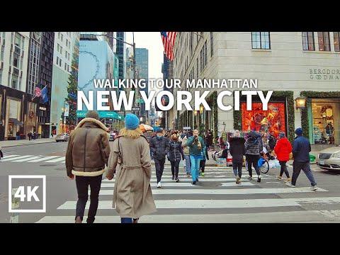 [4K] NEW YORK CITY - Walking Tour Manhattan, New York Central Park & 5th Avenue, Travel, NYC, USA