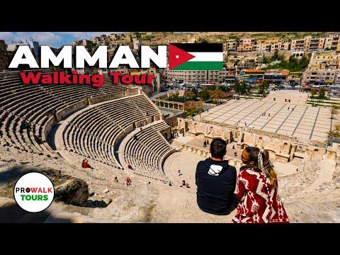 Amman, Jordan Walking Tour - 4K - with Captions
