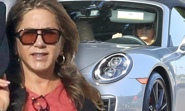 Jennifer Aniston EXCLUSIVE: The star, 53, incredibly youthful in new Porsche | Daily Mail Online