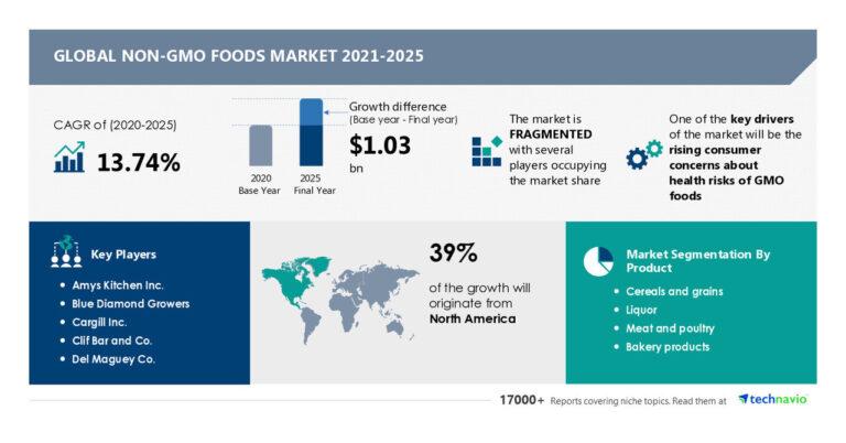 Non-GMO Foods Market Size to Grow by USD 1.03 billion | Rising Demand for Organic Food Products to be a Key Driver| Technavio