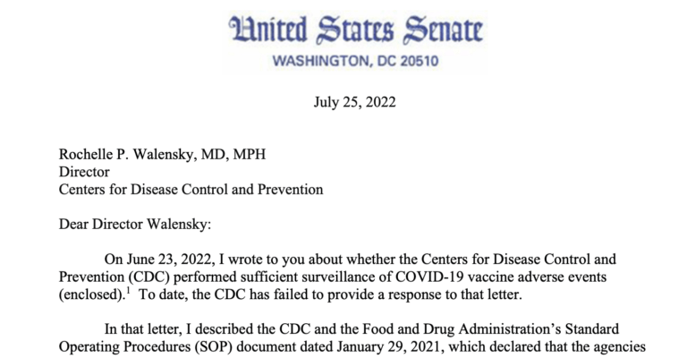 Sen. Johnson Points Out Conflicting CDC Statements on Surveillance of COVID-19 Vaccine Adverse Events