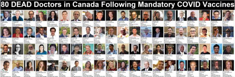80 Canadian Doctors DEAD Following COVID-19 Vaccine Mandates as Death Toll Continues to Rise