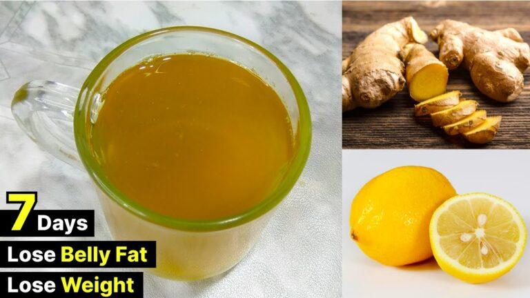 Ginger Lemon Detox Drink | Fastest Way to Reduce Stomach Fat Without Exercise | Strongest Fat Burner