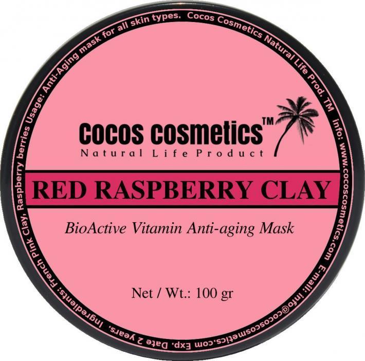 Raspberry  Facial Mask French Pink Clay facial antioxidant mask skin whitening mask vegan skin care all skin types anti aging mask on Handmade Artists' Shop