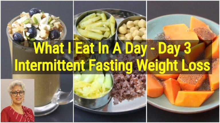 What I Eat In A Day For Weight Loss - Diet Plan To Lose Weight Fast - Intermittent Fasting - Day 3
