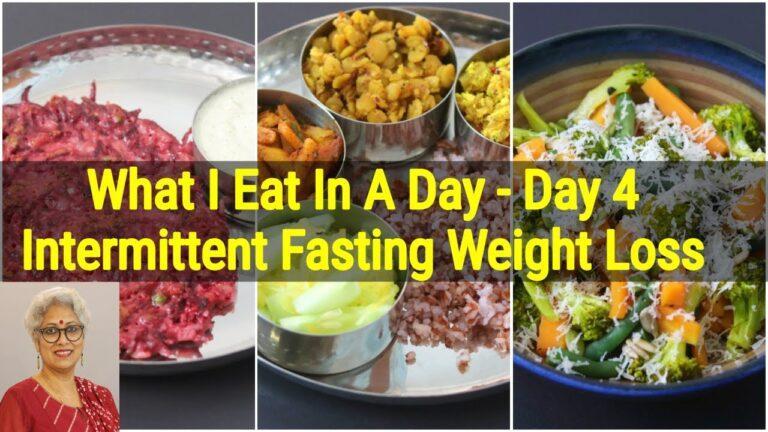 What I Eat In A Day For Weight Loss - Diet Plan To Lose Weight Fast - Intermittent Fasting - Day 4