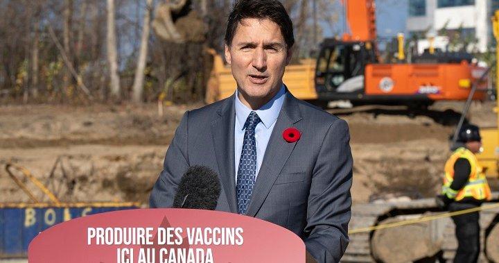 Feds hold groundbreaking ceremony for Moderna’s mRNA vaccine factory in Montreal area  | Globalnews.ca