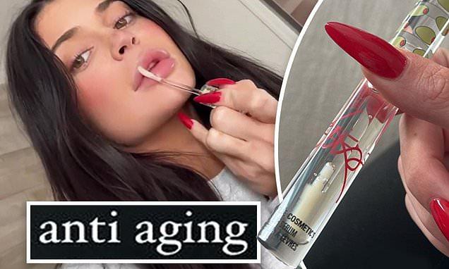 Kylie Jenner's applies ANTI-AGING serum from her brand Kylie Cosmetics | Daily Mail Online