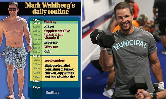 Mark Wahlberg reveals his 'toned-down' exercise regime that also includes fasting for 18 HOURS a day | Daily Mail Online