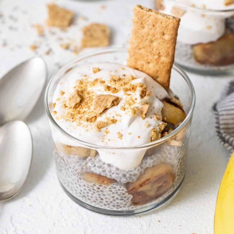 Banana Cream Pie Chia Seed Pudding - Fit Foodie Finds