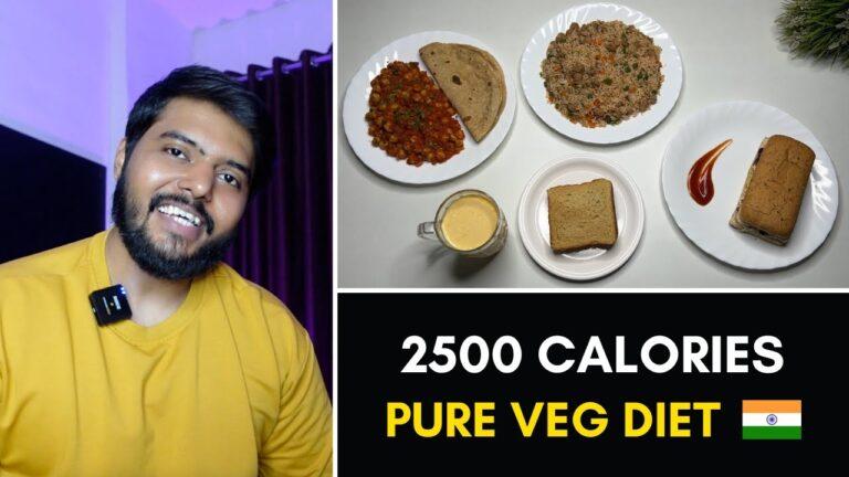 Easy Pure Veg 2500 Calorie Bodybuilding Diet ( 150gms Protein ) 🇮🇳