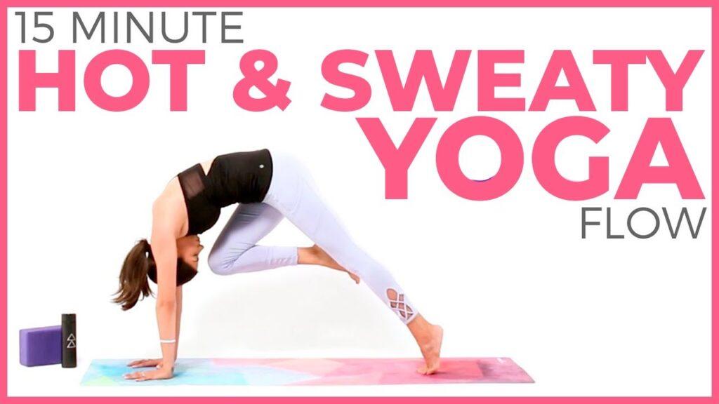 15 minute Hot & Sweaty Yoga Routine 🔥 Power Yoga for Weight Loss & Strength | Sarah Beth Yoga