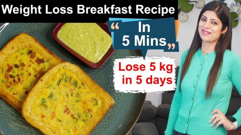 5 Min Toast For Weight Loss | Lose 5 Kg In 5 Day | Easy and healthy Breakfast Recipe|Dr Shikha Singh