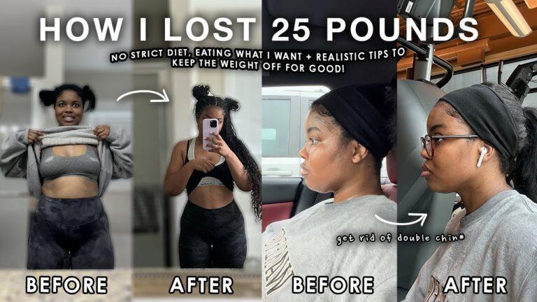 HOW I LOST 25 LBS IN 3 MONTHS! My Weight Loss Journey | NO STRICT DIET + realistic tips!