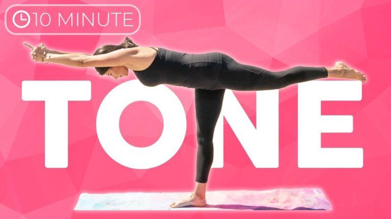 10 min Full Body Power Yoga Workout | Tone Yoga Flow | Sarah Beth Yoga