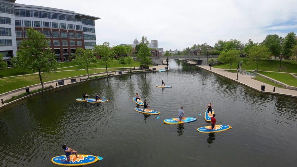 Free Paddle Board Yoga on the Canal