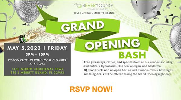 DON'T MISS! 4EverYoung Anti-Aging Solutions Merritt Island to Hold Grand Opening Today, Will Feature Great Free Giveaways! - Space Coast Daily