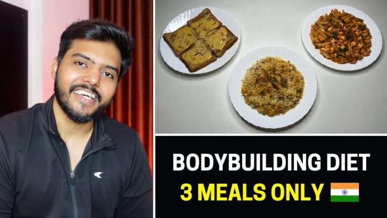 Easy High Protein Bodybuilding Diet with 180gms of Protein ( 3 Meals Only ) 🇮🇳