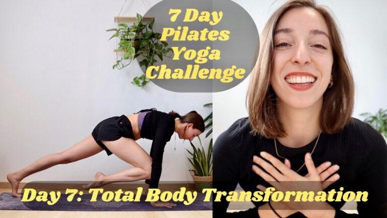 7 Day Pilates Yoga Workout Challenge: TOTAL BODY TRANSFORMATION- full body sculpt (no equipment)