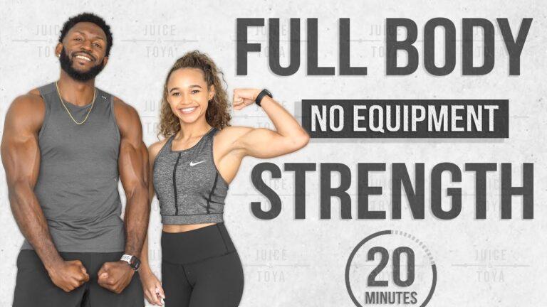 20 Minute Full Body Strength Workout (No Equipment/No Repeat)