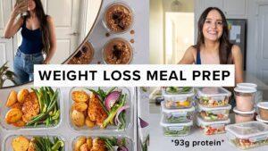 1 hour weight loss meal prep - 93g protein per day + super easy