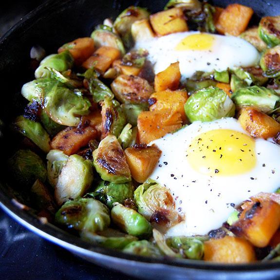 Breakfast Brussels Sprout Hash