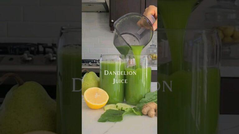 Detox Your Liver With Dandelion Juice, Reduces inflammation #juicing #recipe #immunity