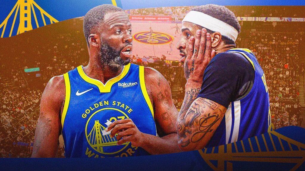 Warriors’ Gary Payton II joins Draymond Green on sidelines for Nuggets clash