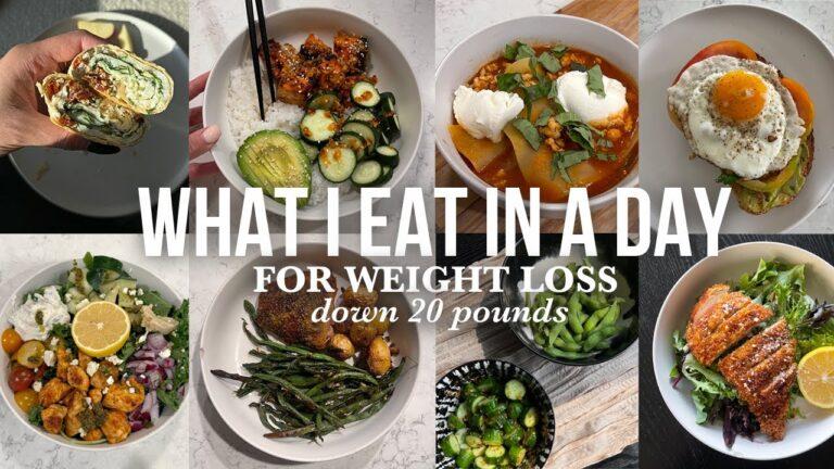 WHAT I EAT IN A DAY TO LOSE WEIGHT | healthy & easy meal ideas that helped me lose 20 pounds