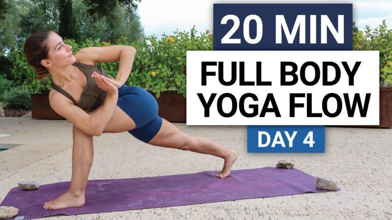 20 Min Full Body Yoga Flow | Strength, Flexibility & Mobility | Day 4 - 30 Day Yoga Challenge