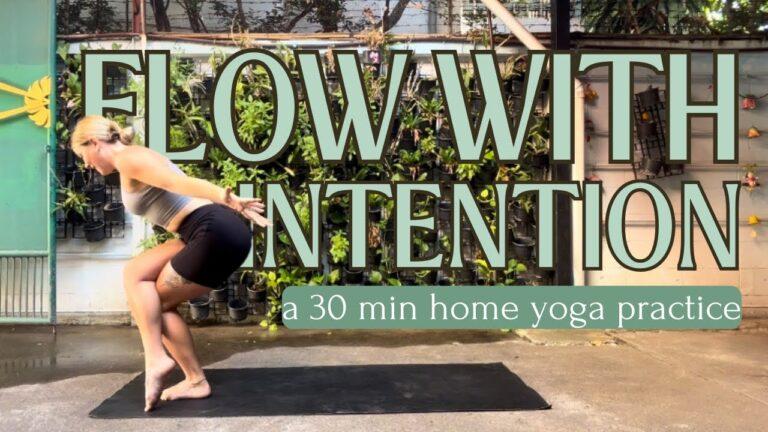 Flow with intention | a 30 minute full body vinyasa yoga home practice | beginner friendly yoga