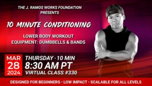 Virtual 10 Minute Conditioning - Lower body workout (03/28/2024) - 8:30 AM PT
