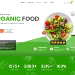 Free Organic Food Landing Page Template - TitanUI